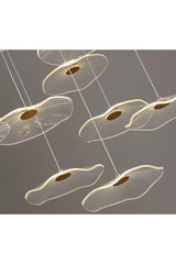 Luxury Exclusive Five Round Pendant Lamp Led Chandelier Jellyfish Gold Yellow Led Chandelier - Swordslife