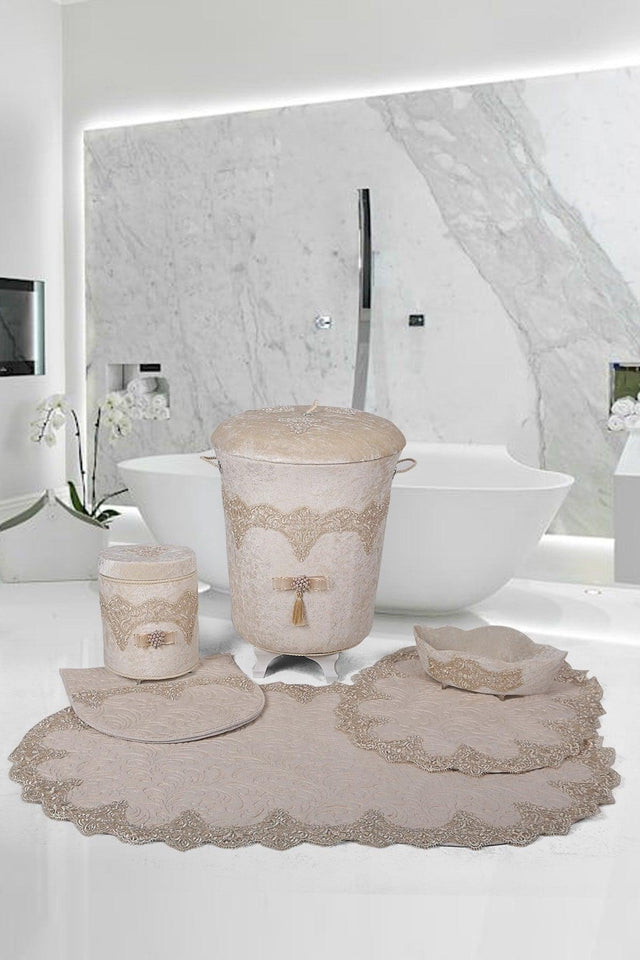 Luxury Mink 6 Pcs Lacy Bathroom Dirty