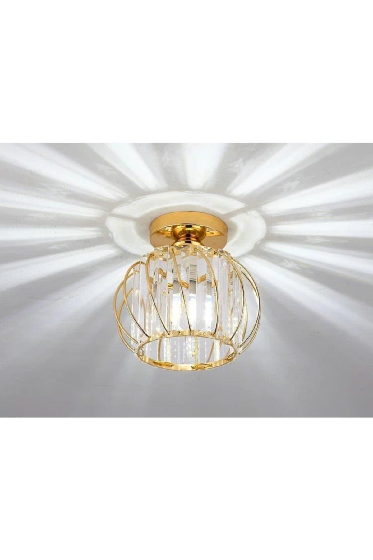 Luxury Plafonyer Gold Crystal Stone Chandelier