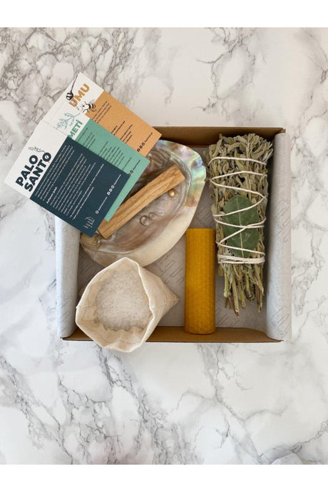 Macabeli Energy Set (MACABE FURNITURE-PALO SANTO FURNITURE- WAX CANDLE- Sage Incense Bundle-SALT PACKAGE) - Swordslife