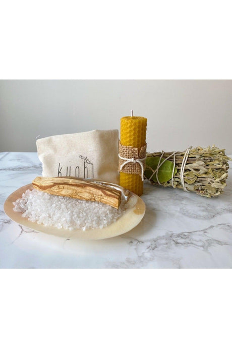 Macabeli Energy Set (MACABE FURNITURE-PALO SANTO FURNITURE- WAX CANDLE- Sage Incense Bundle-SALT PACKAGE) - Swordslife