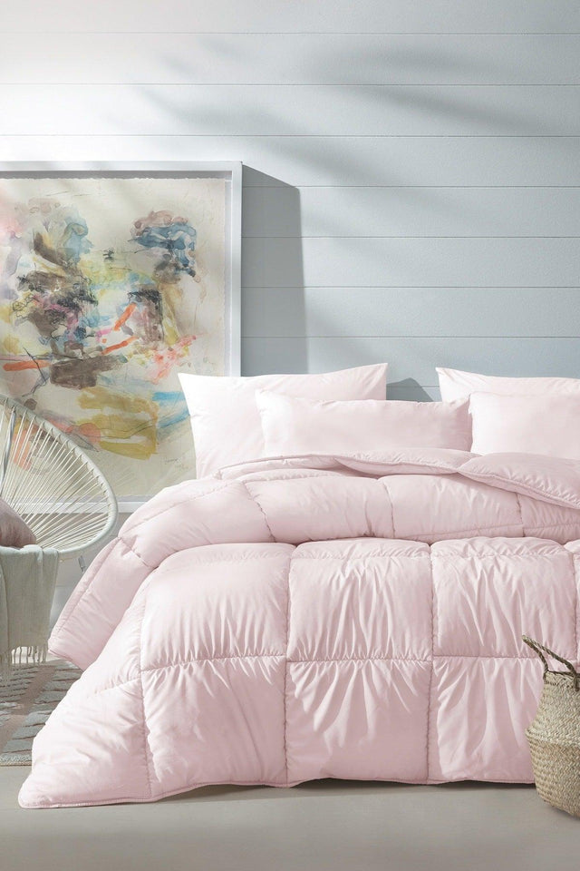 Macaron Double Quilt - Pillow Set - Pink - Swordslife