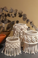 Macrame 3 Pcs Jar Candle Holder - Swordslife