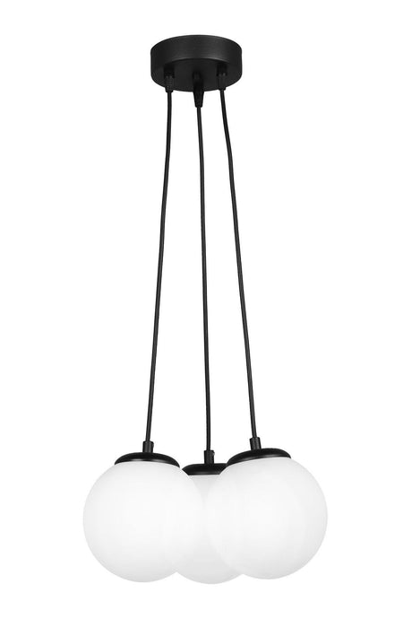 Malta 3rd Chandelier Black and White Glass - Swordslife