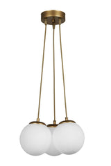 Malta 3rd Chandelier Tumbled White Glass - Swordslife