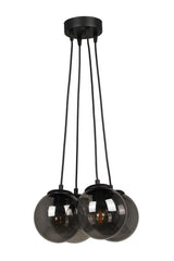 Malta 4th Chandelier Black Smoked Glass - Swordslife