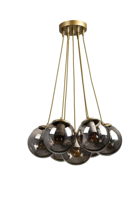 Malta 7th Chandelier Tumbled Smoked Glass - Swordslife