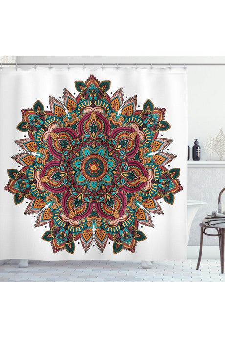 Mandala Pattern Shower Curtain Waterproof