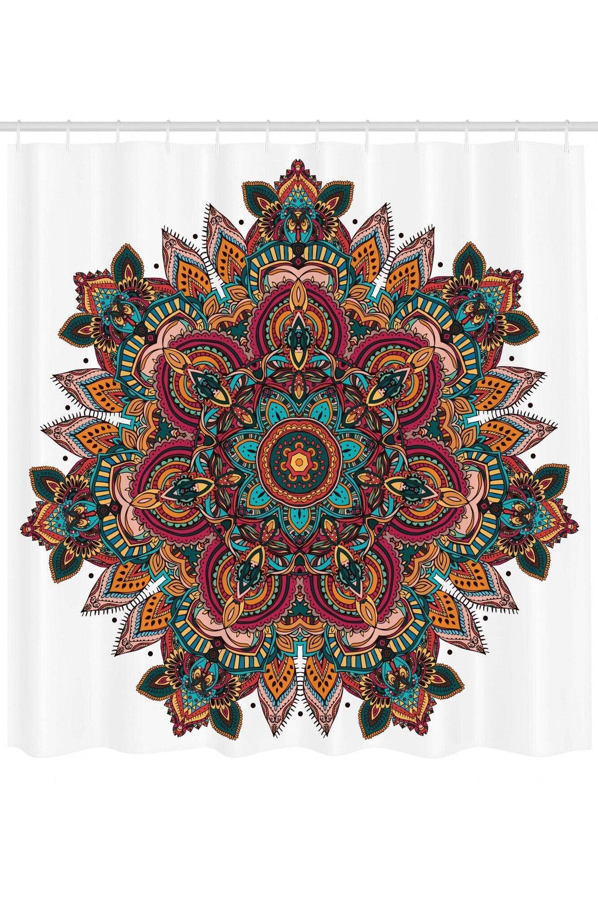 Mandala Pattern Shower Curtain Waterproof