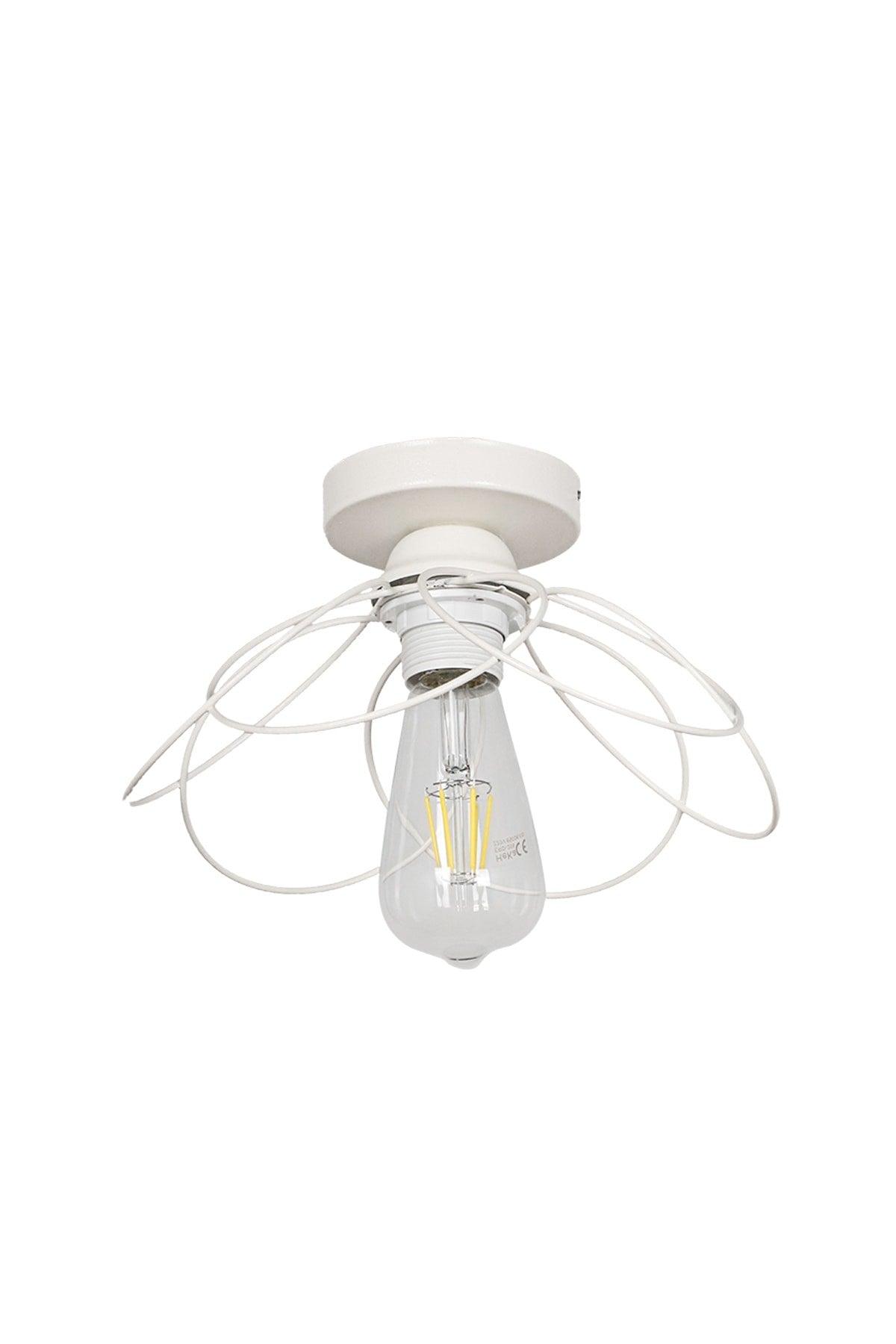 Mango Single White Ceiling Mount Chandelier - Swordslife