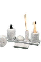 Marble Series Bathroom Set Concrete - Swordslife