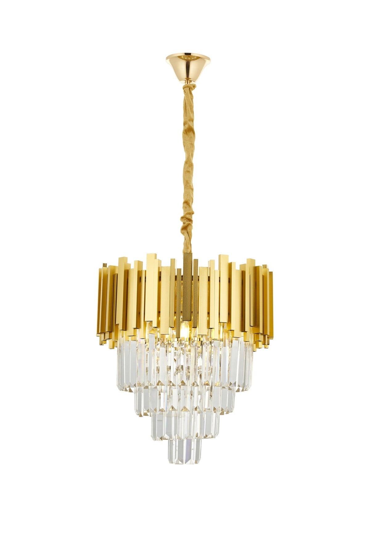 Marcella 40 Yellow Crystal Stone Chandelier - Swordslife