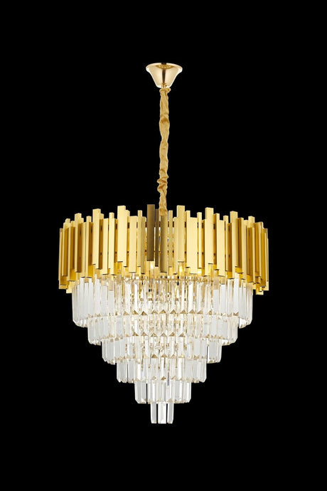 Marcella 60 Yellow Crystal Stone Chandelier - Swordslife