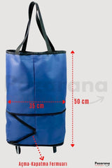 Market Trolley Market Bag Multi-Purpose Bag Folding Wheeled Market Cart Trolley - Swordslife