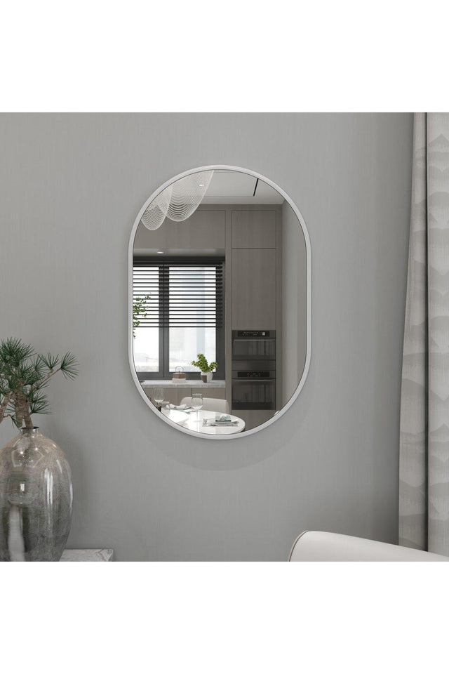 Marla Mirror with White Metal Frame - Swordslife