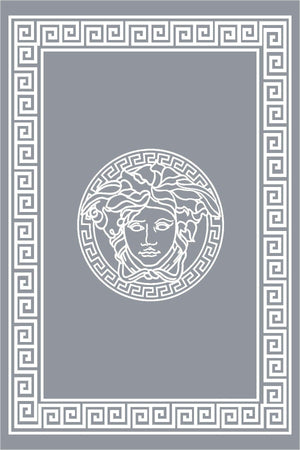 Table Cloth Medusa Patterned Washable Stain Resistant Fabric Framed Mso388 - Swordslife