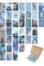 Blue Wall Poster Collage Set - 40 Pieces - Adhesive Back Poster Set - 10cm*15cm - Set with Box - Swordslife