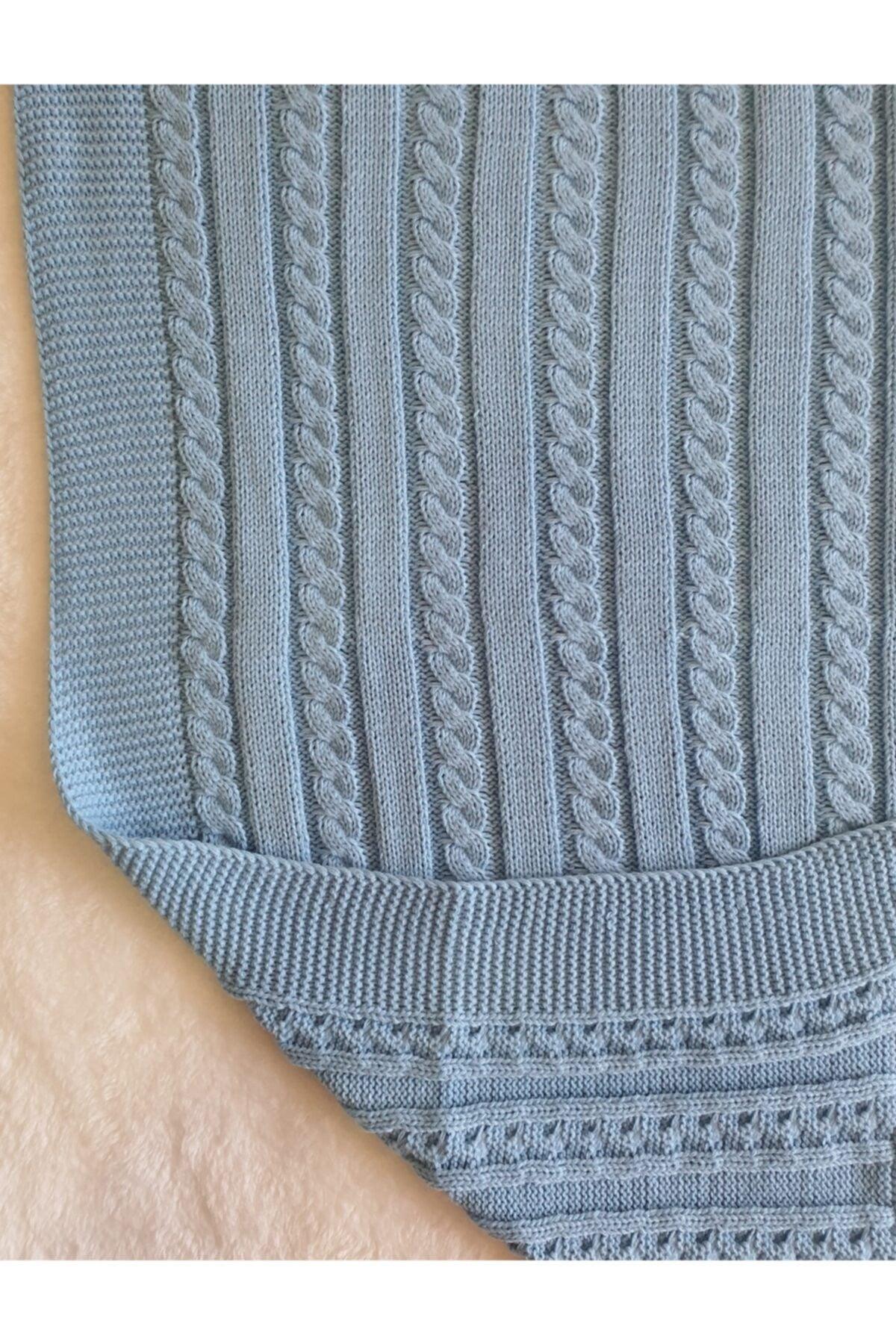 Blue Knitwear Baby Blanket - Swordslife