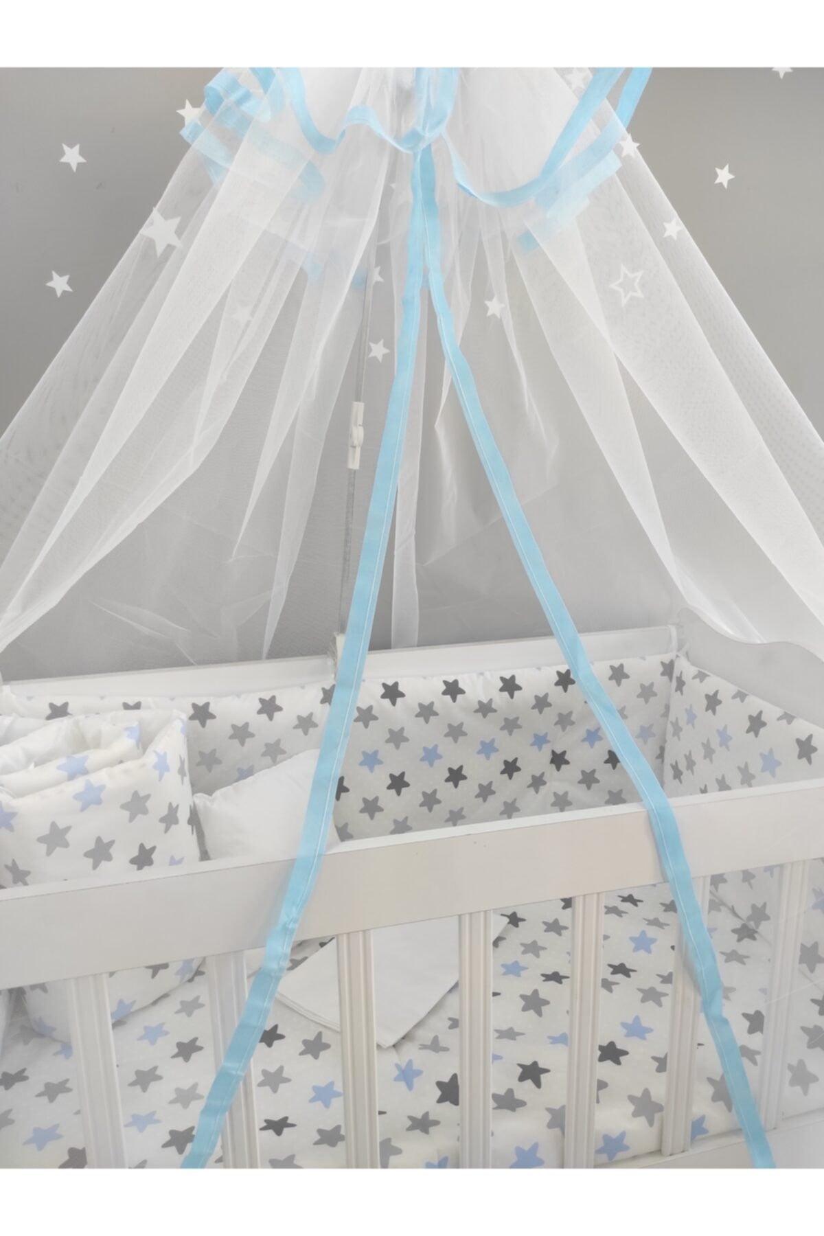 Blue Star Baby Crib Sleeping Set 60x120 Cotton 9 Piece Mosquito Net And Apparatus Gift - Swordslife