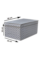 Maxi Multi-Purpose Storage Box,box Storage Bag,box,organizer,toy Box Gray Chain Pattern 40x50x30 - Swordslife