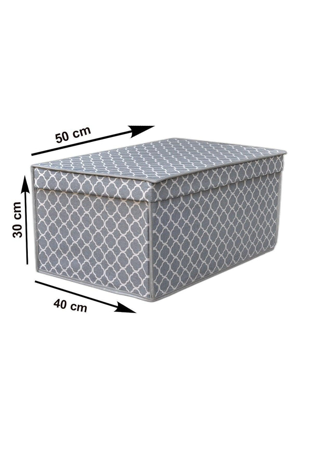 Maxi Multi-Purpose Storage Box,box Storage Bag,box,organizer,toy Box Gray Chain Pattern 40x50x30 - Swordslife