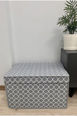 Maxi Multi-Purpose Storage Box,box Storage Bag,box,organizer,toy Box Gray Chain Pattern 40x50x30 - Swordslife