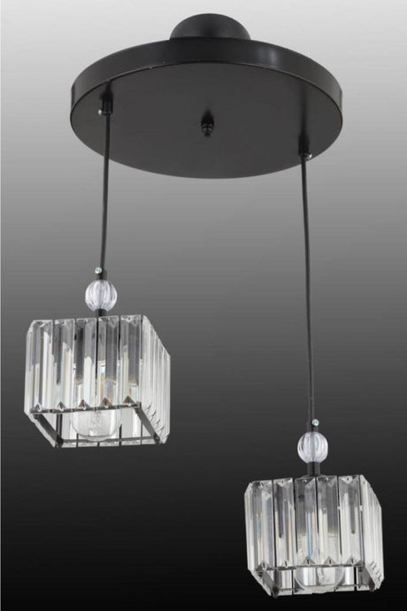 Maya 2 Pack Black K-10 Crystal Stone Chandelier - Swordslife