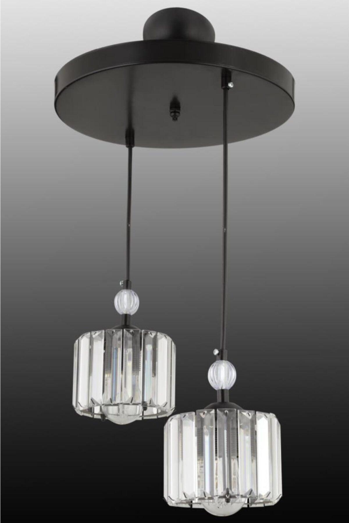 Maya 2 Black Y-10 Stone Chandelier - Swordslife