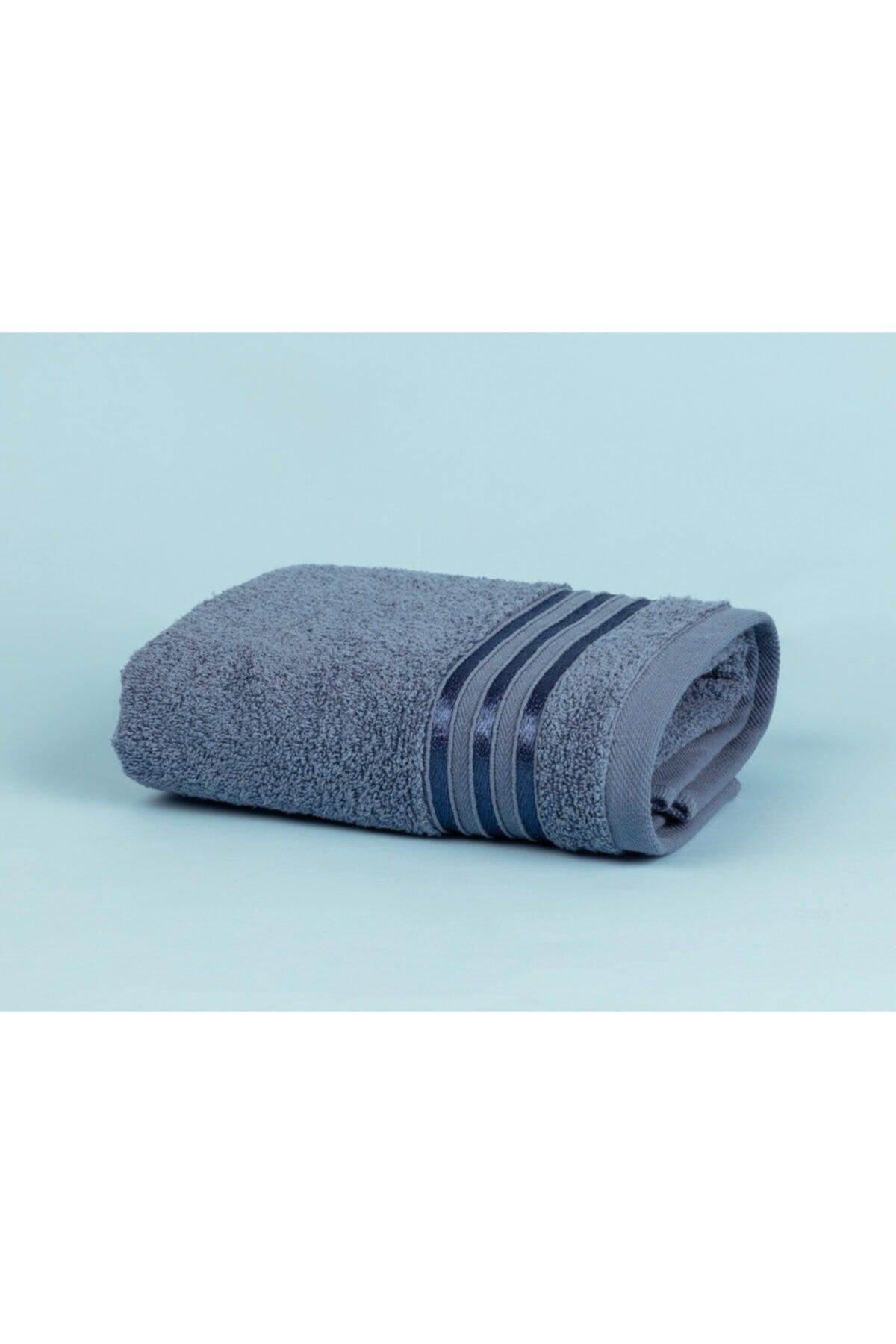 Maynor Border Flush Face Towel - Blue -