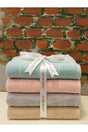 Mayra Ramona Towel Set of 4- Beige Gray Powder Mint