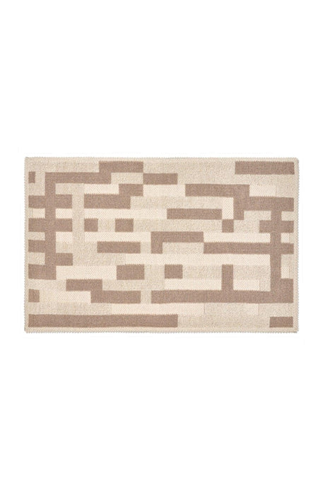 Maze Natural Cotton 2 Piece Bathroom Rug Set