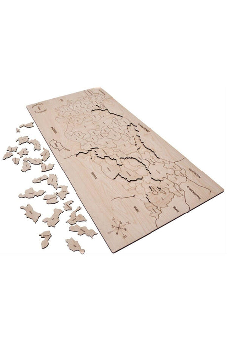 Mega Size Wooden Natural Large Turkey Map Montessorie Educational Puzzle - Swordslife