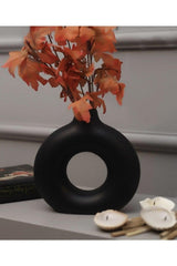 Mega Home Ring Vase Bohemian Vase Set of 2 Matte Black - Swordslife