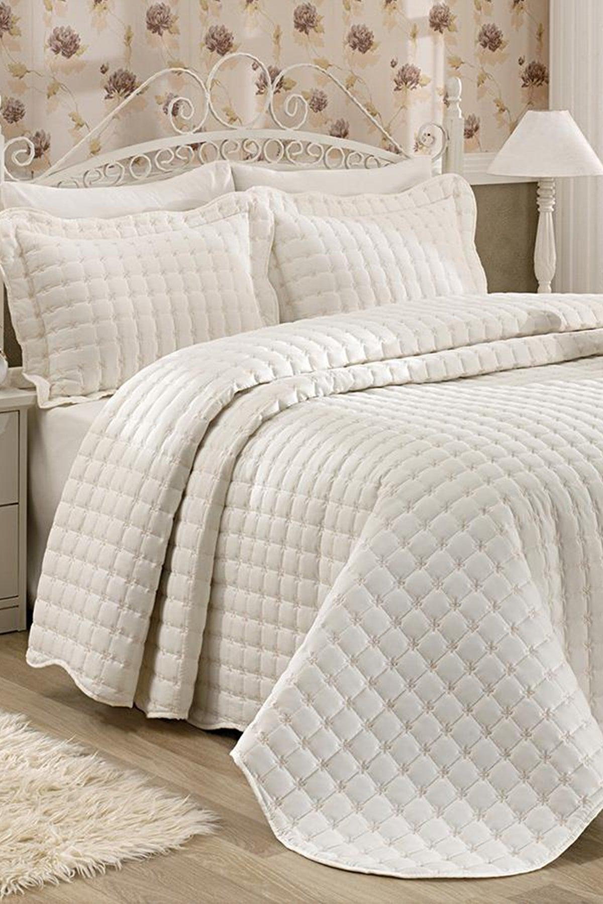 Meltem Single Bedspread Cream - Swordslife