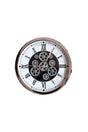 Metal Chrome Plated Glass Active Wheel Wall Clock - Swordslife