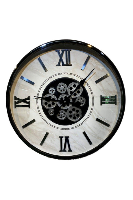 Metal Chrome Plated Glass Active Wheel Wall Clock - Swordslife