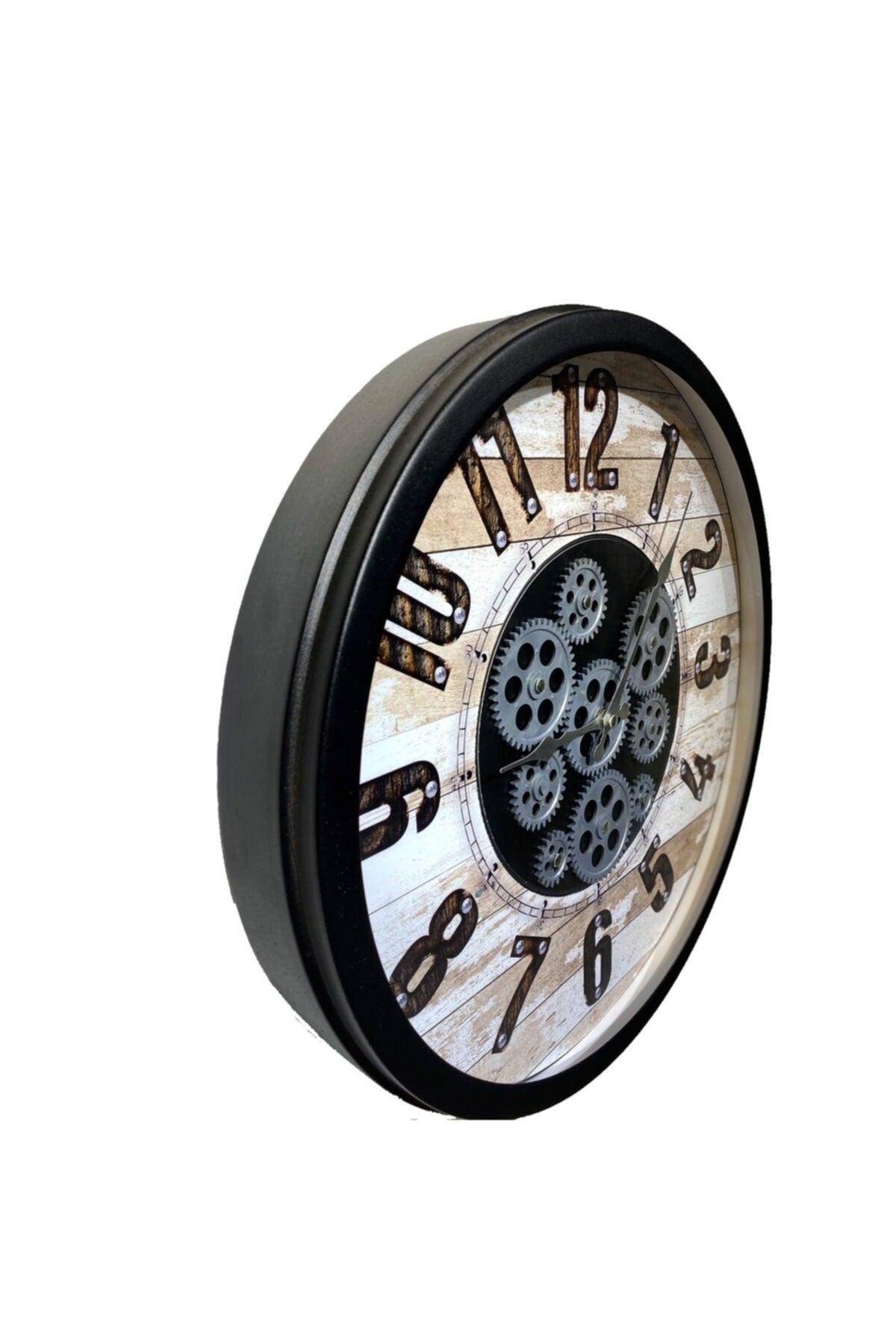 Wall Clock with Metal Oven Painted Glass Wheel - Swordslife