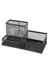 Metal Perforated Table Set With 3 Eyes Black -- Fx