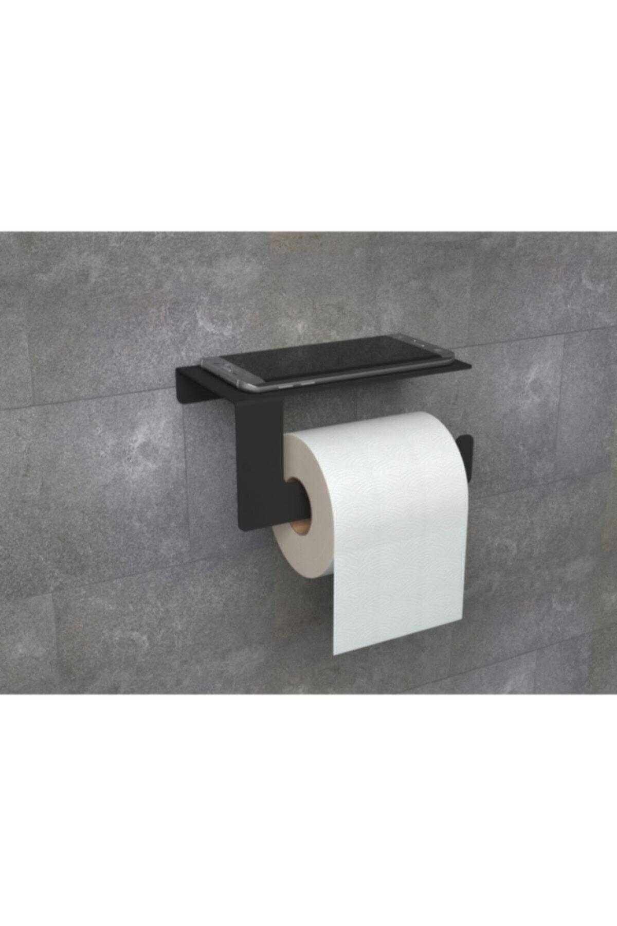 Metal Toilettenpapierhalter Matt Schwarz. - Swordslife