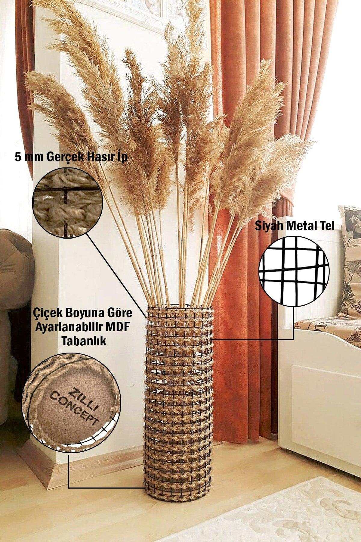 Special Design Pampas Vase with Metal Wire Mesh Braided - Swordslife