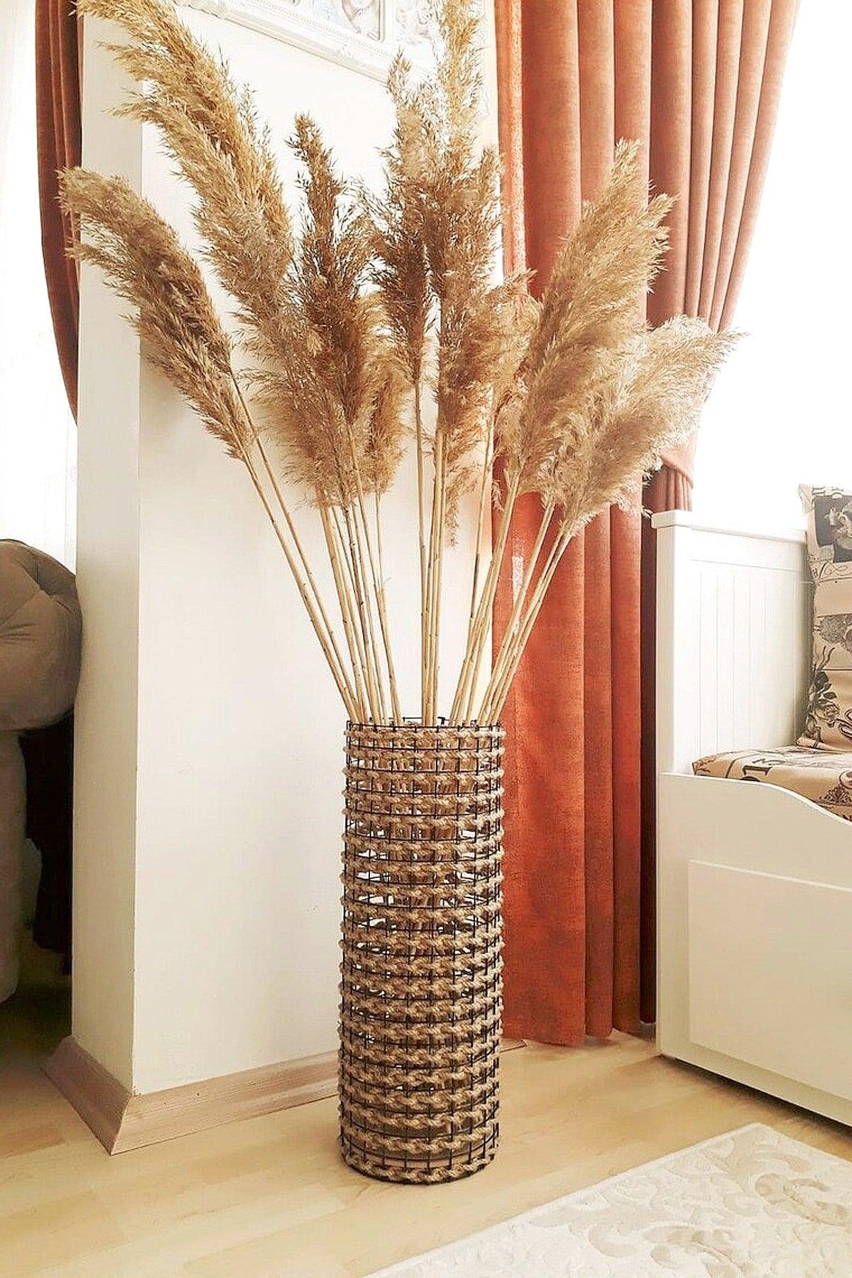 Special Design Pampas Vase with Metal Wire Mesh Braided - Swordslife