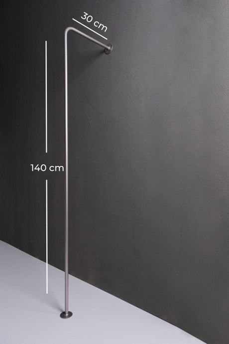 Metallic Gray L Type Wall Mounted Garment Hanger Clothes Rack Clothes Hanger - Swordslife