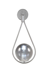 Mexico Sconce Chrome Smoked Globe Glass - Swordslife