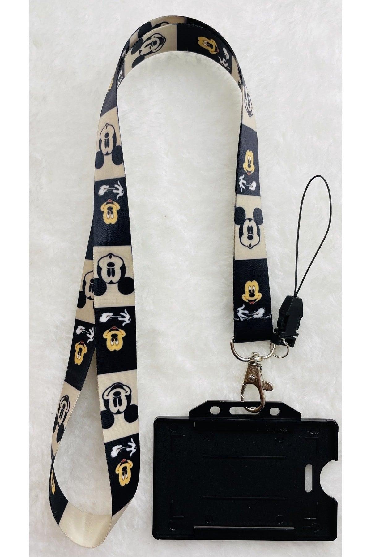 Mickey Mouse Themed Neck Strap Lanyard And Card Holder