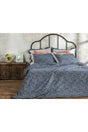 Millefleur Cotton Double Duvet Cover Set 200x220 Cm Navy Blue - Swordslife