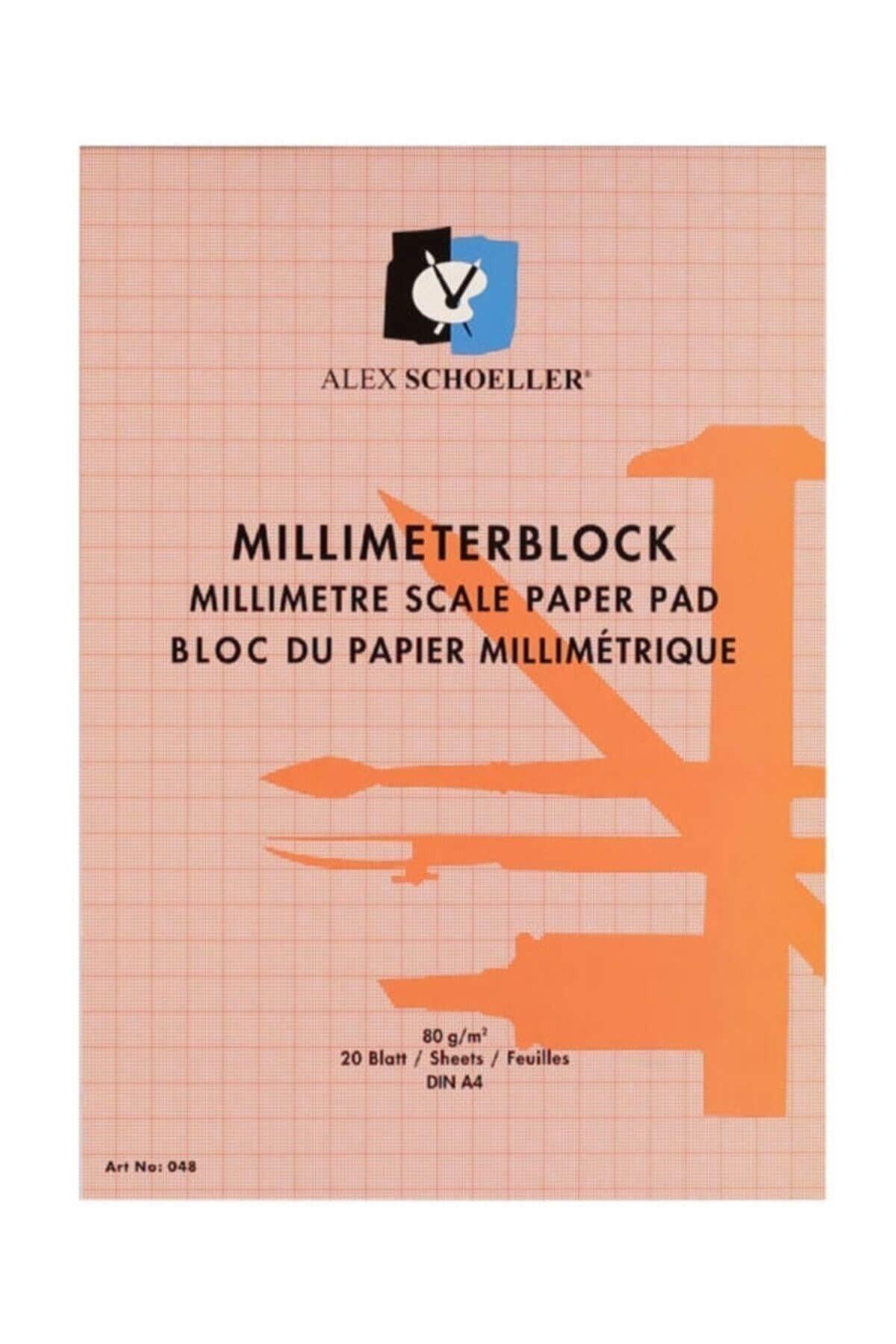 Millimetric Block A4 20 Pages Red