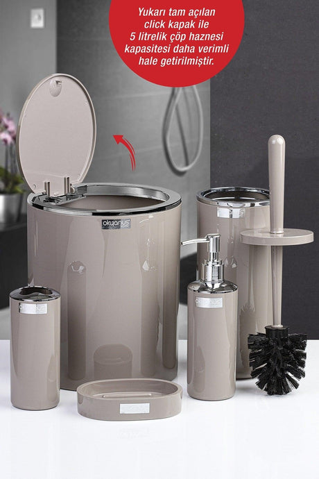 Mink Round Chrome 5 Pcs Bathroom Set