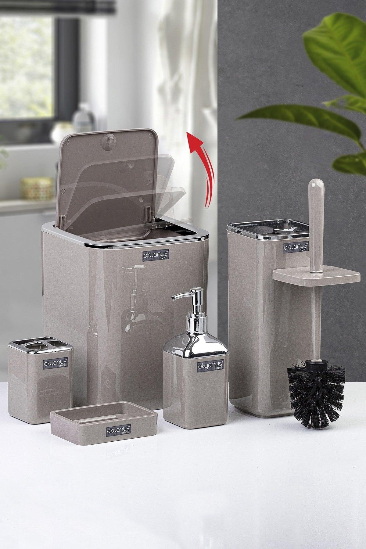 Mink Square Chrome 5 Pcs Bathroom Set - Swordslife