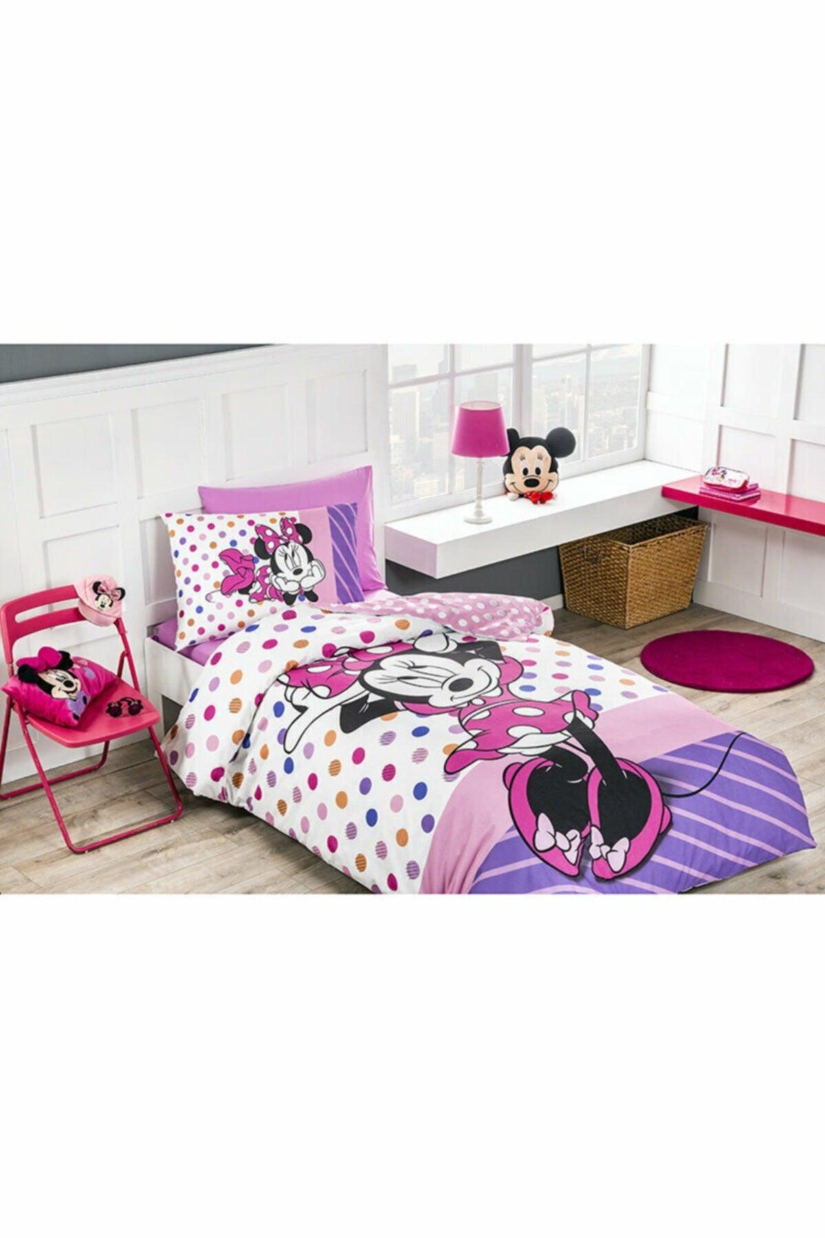 Minnie Mouse Trend Single Disney Licensed Elastic Fitted Bed Sheet Kids Duvet Cover Set - Swordslife