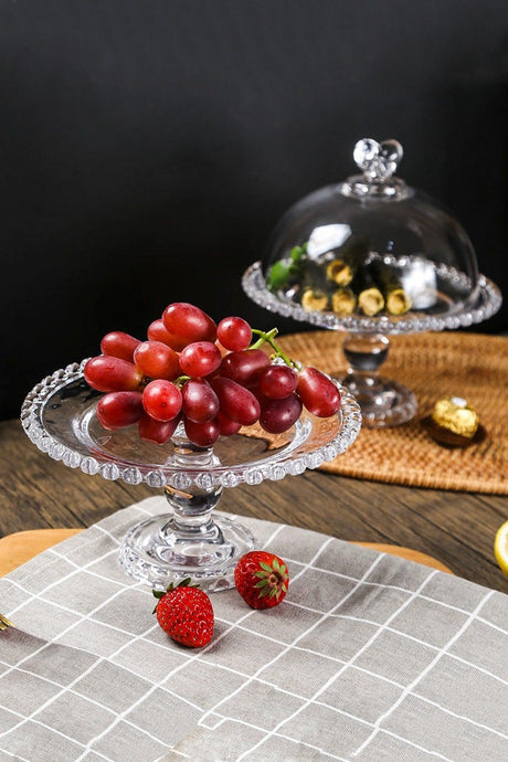 Miny Glass Leg Round Presentation Stand - Service Stand Fruit Dessert Food Service Serving - Swordslife